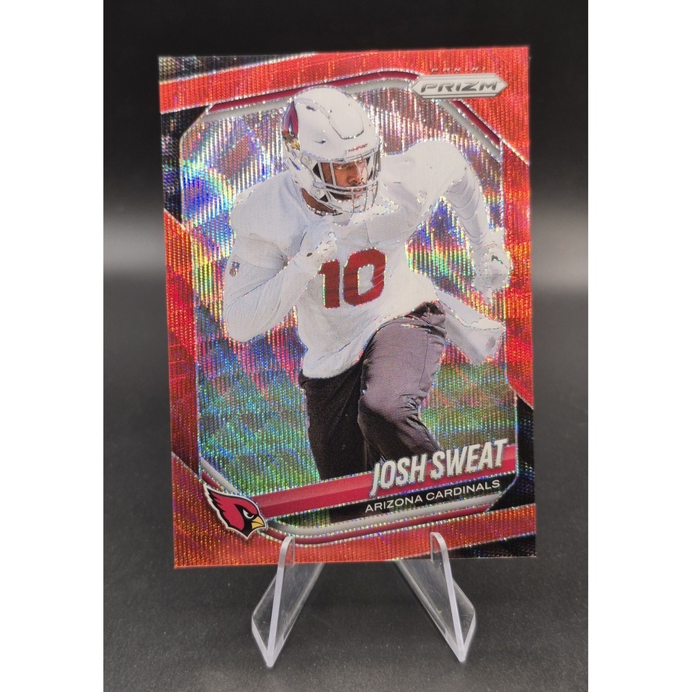 2025 Panini Prizm #4 Josh Sweat Red Wave #/149 Color Match